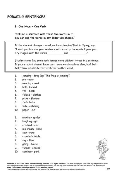 Forming Sentences